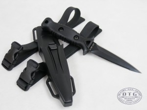 OTG Scuba Diving Stainless Steel Black Blade Dive Knife #OG-140