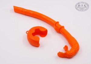 OTG Scuba Diving Silicone Foldable Snorkel with Storage Case (Orange Color) #OG-212OR