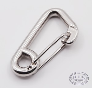 OTG Scuba Diving 316 Stainless Steel (80mm) Spring Hook Carabiner #OG-224