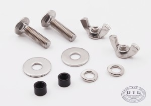 OTG Scuba Diving Stainless Steel 1.25 inch long Bolts Wing Nuts Kit with plastic lock washers (1 Pair) #OG-236 