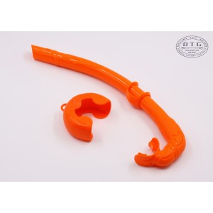 OTG Scuba Diving Silicone Foldable Snorkel with Storage Case (Orange Color) #OG-212OR