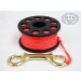 OTG Technical Scuba Diving 100 feet Finger Spool with 4” brass double ended bolt snap #OG-43